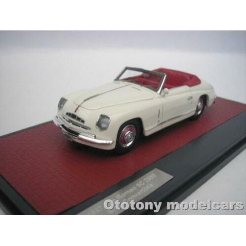Alfa Romeo 6C 2500 Ghia Cabrio 1947 Wit Open 1/43 Matrix