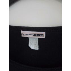 Katten shirt maat S, dames shirt, zwart, korte mouw