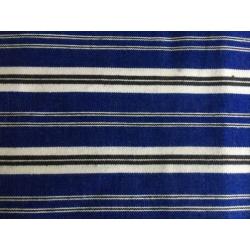 2 x gestreepte folklore- / klederdrachtstof in blauw en rood