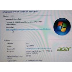 Acer Aspire 5920G - 15.4" - Core 2 Duo T7300, Helemaal Compl