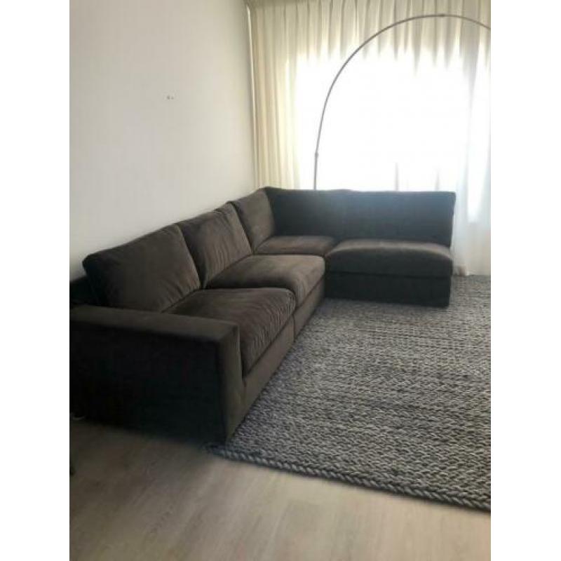 Hoekbank/loungebank + hocker velours Eric Kuster Style