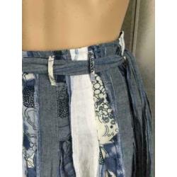 C454 NTS Not the Same: Maat 36=S rok rokje blauw/wit