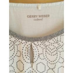 ZGAN Gerry Weber t-shirt wit met zilver opdruk maat 42