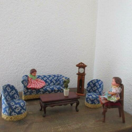 Victoriaans Antieke kamer voor poppenhuis