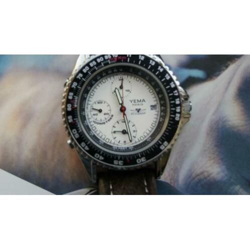 Vintage Yema Flygraf chronograph Zeldzame Montre de Pilote u