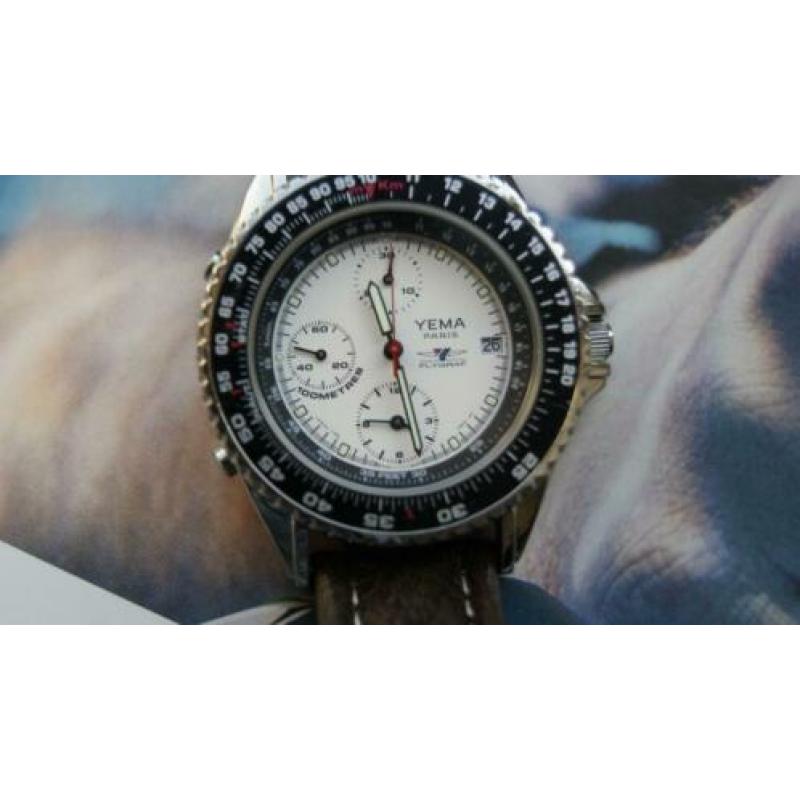 Vintage Yema Flygraf chronograph Zeldzame Montre de Pilote u