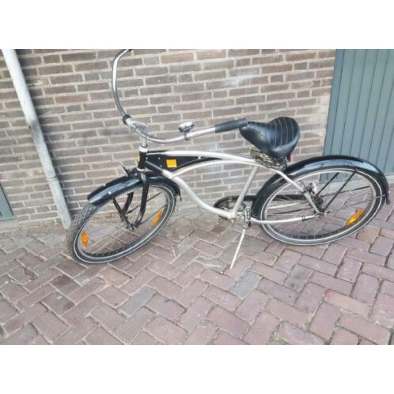 JONGEREfiets Cruiser 26 inq orange met pedalrem