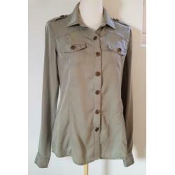 Costes kaki-groene blouse maat S