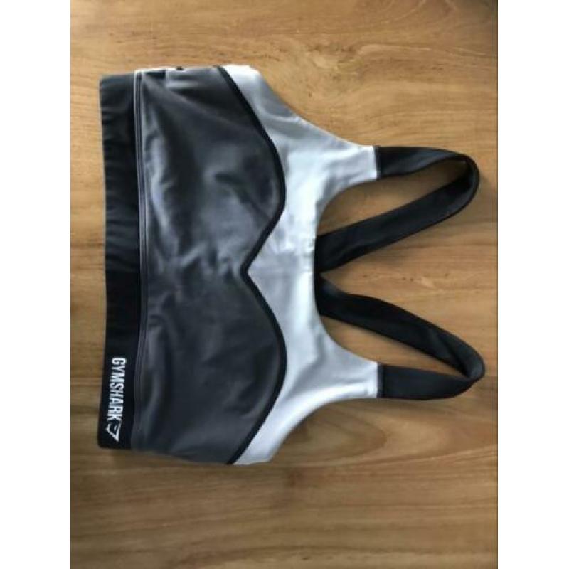 GYMSHARK set legging maat S sportbh maat M Grijs/ zwart