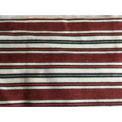 2 x gestreepte folklore- / klederdrachtstof in blauw en rood