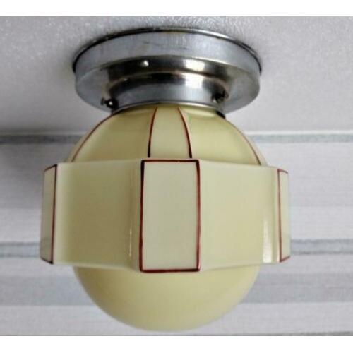art Deco plafondlamp - plafonnière - uniek in zijn soort