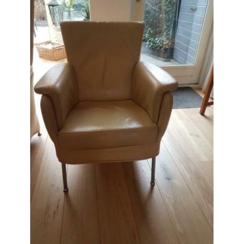 2 leren fauteuils