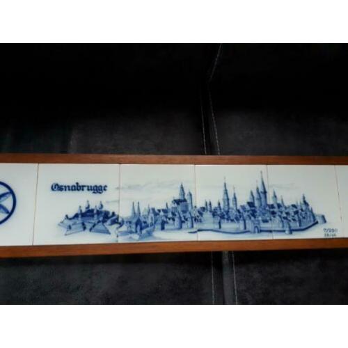 Osnabrugge Tegeltablau in Houten Lijst