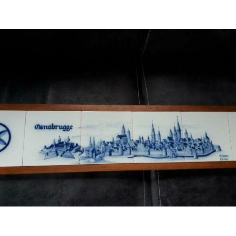 Osnabrugge Tegeltablau in Houten Lijst