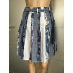 C454 NTS Not the Same: Maat 36=S rok rokje blauw/wit