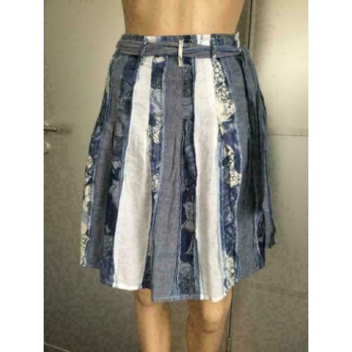 C454 NTS Not the Same: Maat 36=S rok rokje blauw/wit