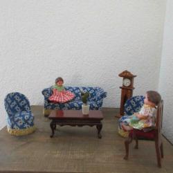 Victoriaans Antieke kamer voor poppenhuis