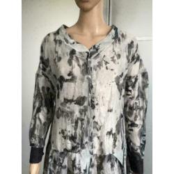 D759 MARNI maat 40=M designer jurkje jurk grijs/zwart