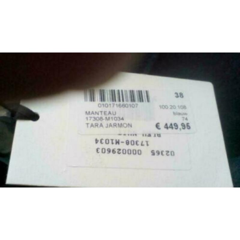 Tara Jarmon jas 100% geperst wol maat 38/40