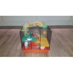 Hamster kooi met toebehoren