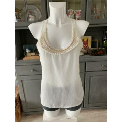 Leuke witte top met Moody's maat S