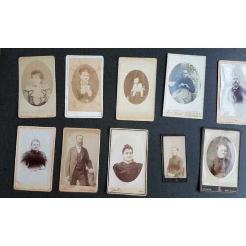 29 oude foto 's CDV Carte de visite