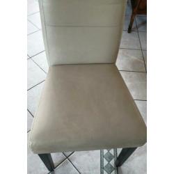 Faux leather eetkamer stoelen (6)