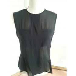 Prachtige zwarte blouse van KYUOSO maat 40