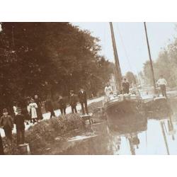 Oude foto van een trekschuit in Rotterdam rond 1890/1900