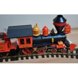 Oude Playmobil Trein 4034 met Poppetjes, Rails en Trafo