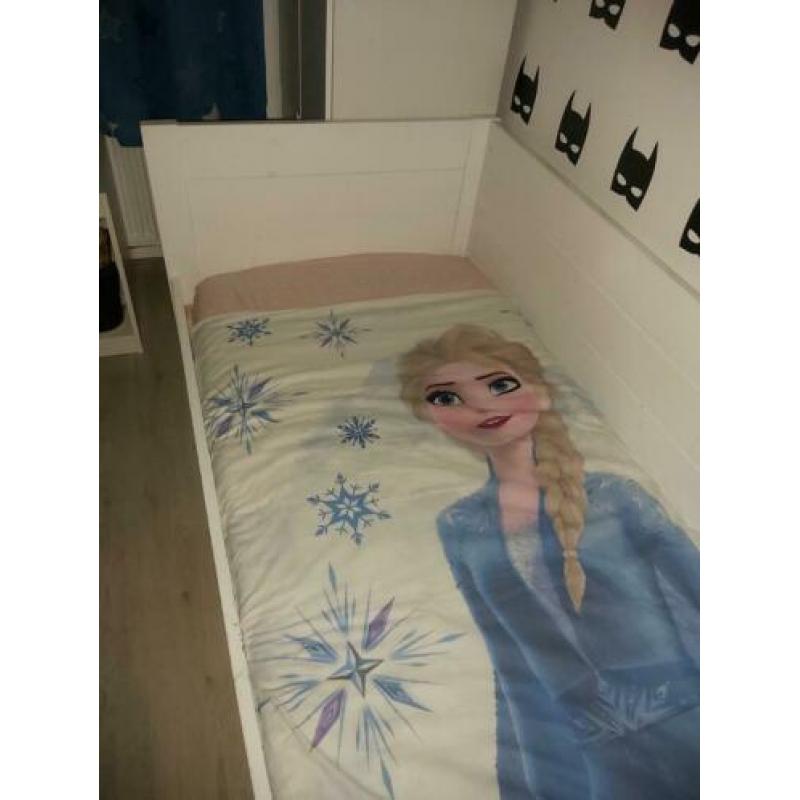 Witte Uitschuif bed | bedbank | Bed met lade incl. Matras