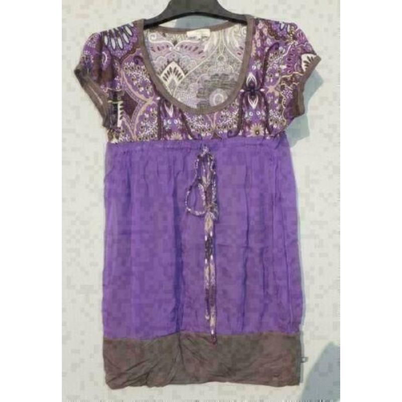 DEPT paars/grijs tuniek mt M