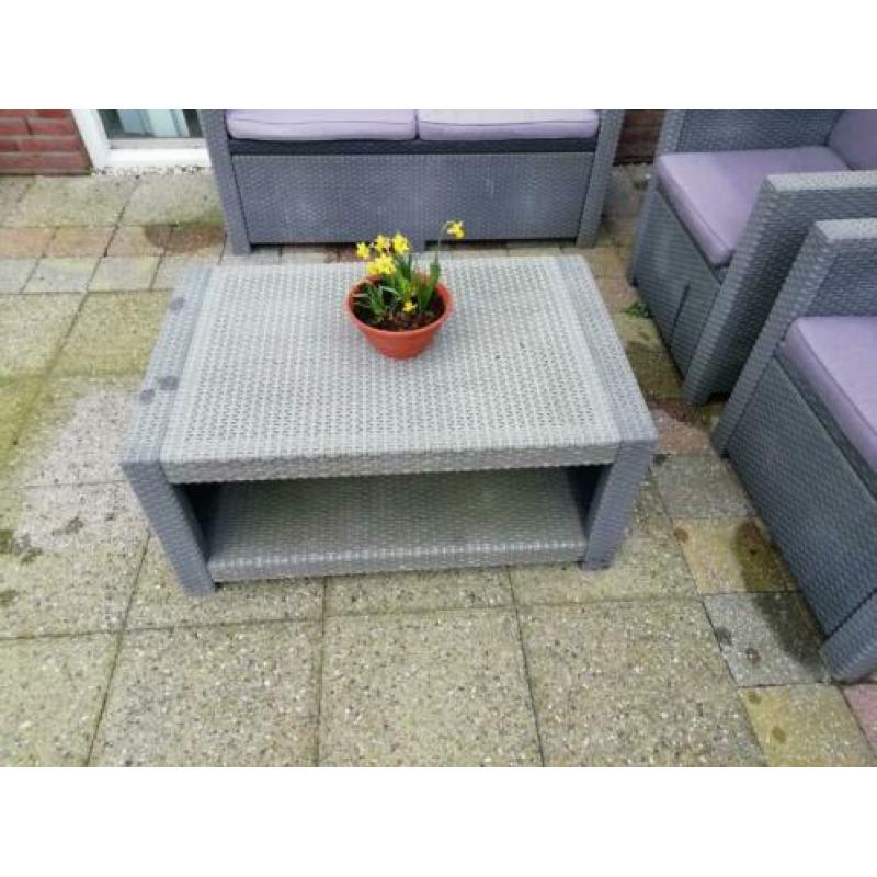 gebruikt setje tuinmeubilair inclusief kussens