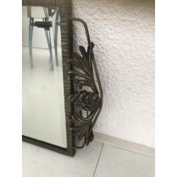 Vintage oude spiegel ijzer 72x38cm