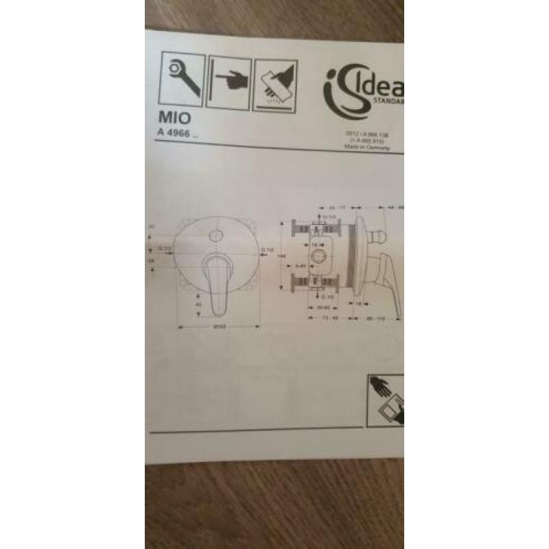 Mooie inbouw douche kraan chroom