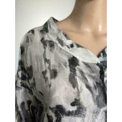 D759 MARNI maat 40=M designer jurkje jurk grijs/zwart