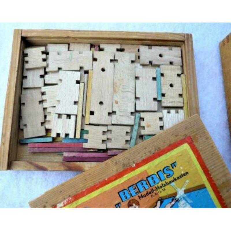 Berbis Modell-Holzkasten jaren '30 constructiemateriaal