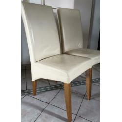 Faux leather eetkamer stoelen (6)