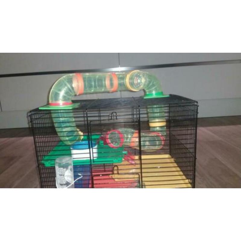 Hamster kooi met toebehoren
