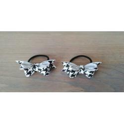 NIEUW Handmade Haarstrikje op clip, haarbandje of elastiek