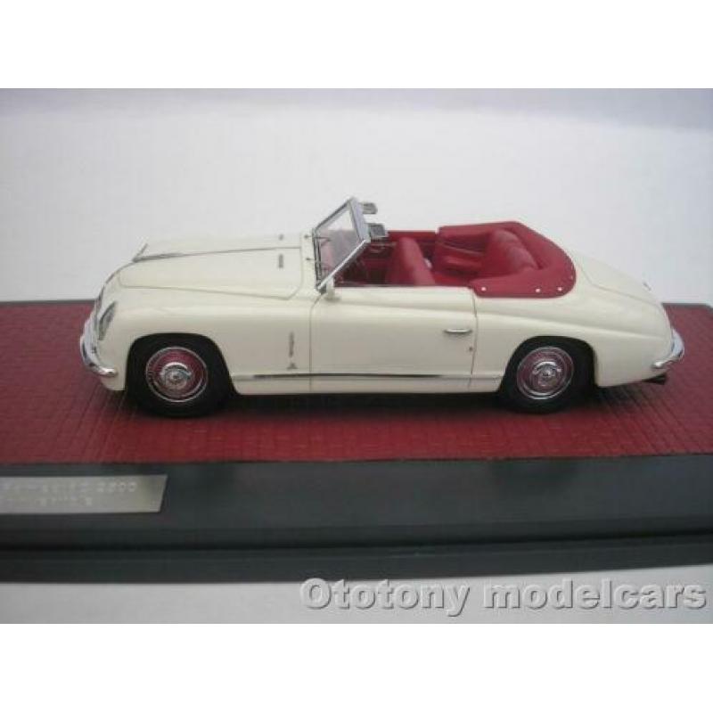Alfa Romeo 6C 2500 Ghia Cabrio 1947 Wit Open 1/43 Matrix