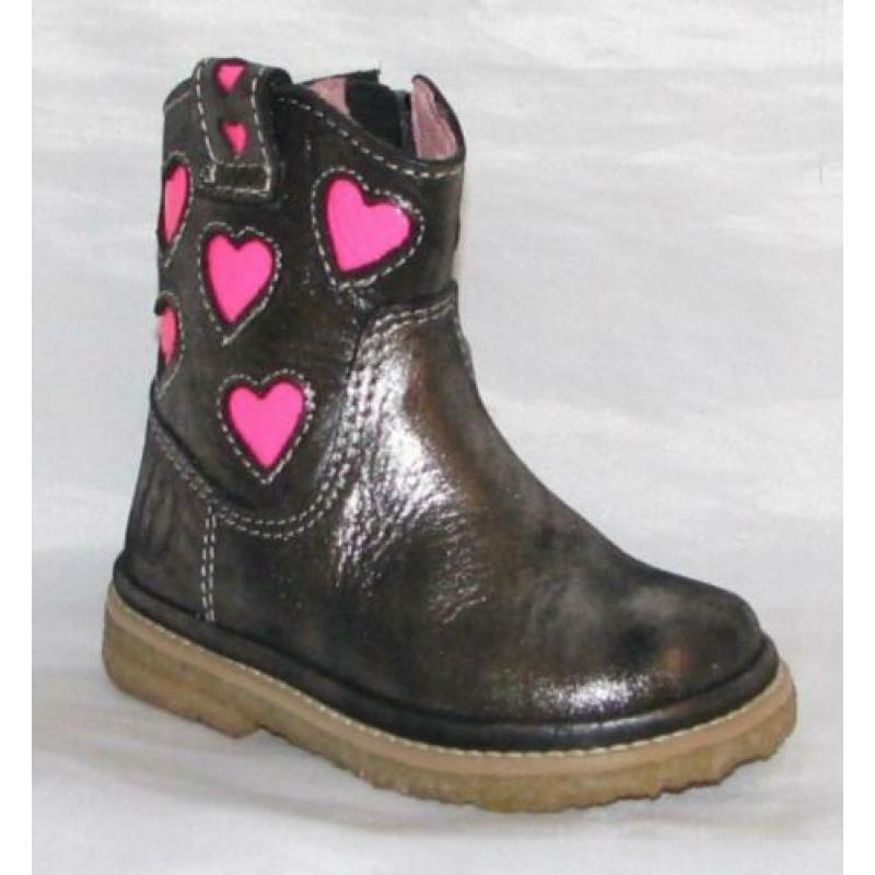 SHOESME maat 19 lerenlaarsje zilver/grijs - gratis verzenden