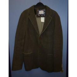 Giordano donker bruin casual wollig colbert mt 52 nr 29693