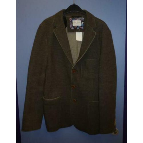 Giordano donker bruin casual wollig colbert mt 52 nr 29693