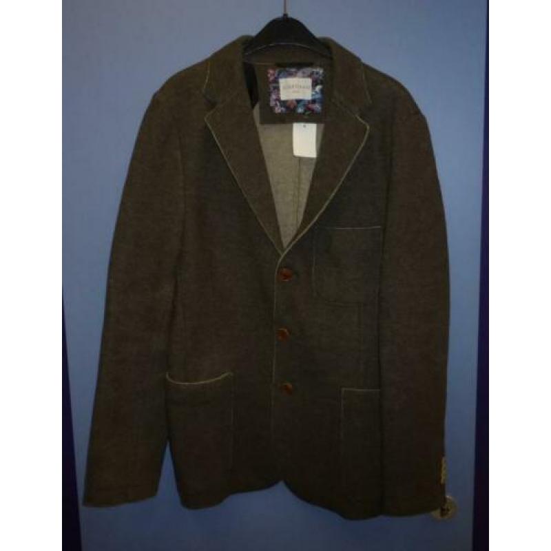 Giordano donker bruin casual wollig colbert mt 52 nr 29693