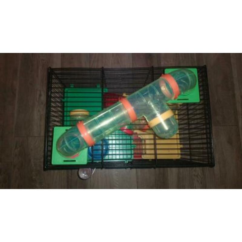 Hamster kooi met toebehoren
