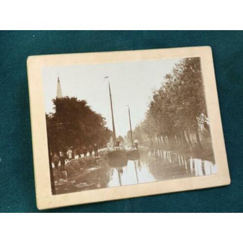 Oude foto van een trekschuit in Rotterdam rond 1890/1900