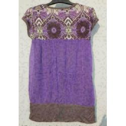 DEPT paars/grijs tuniek mt M