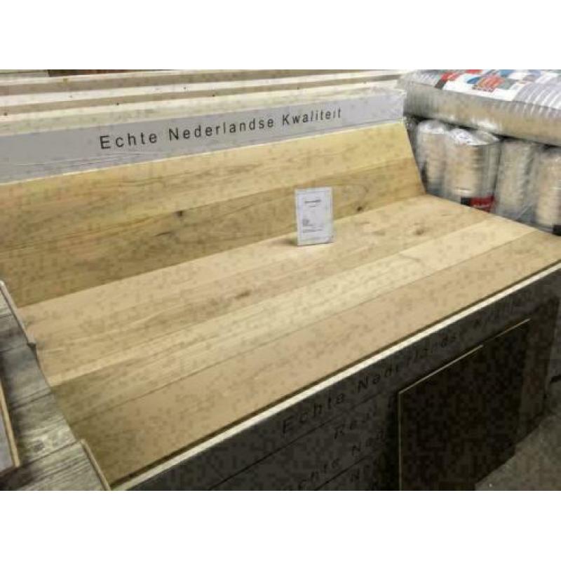 Eiken lamelparket 14x190mm onbehandeld , toplaag 3mm A keus