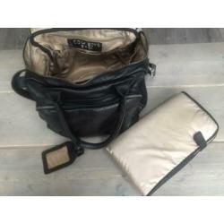 Super nette, zwarte, leren luiertas Cowboysbag